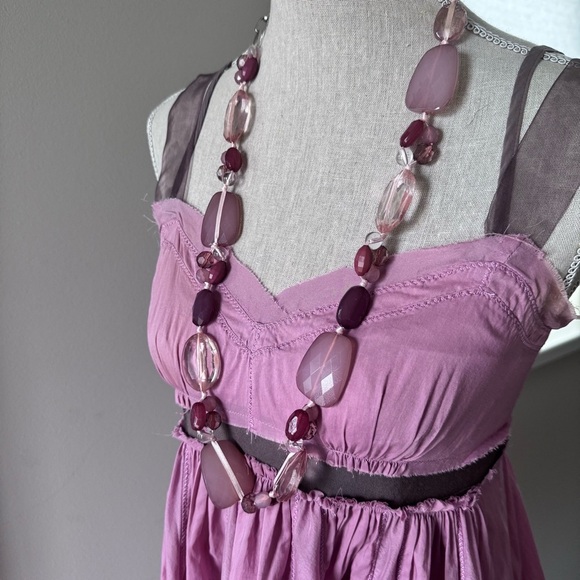 LOFT Gorgeous Cotton Babydoll Dress and Matching Necklace Set -  Size 4 - Picture 9 of 12